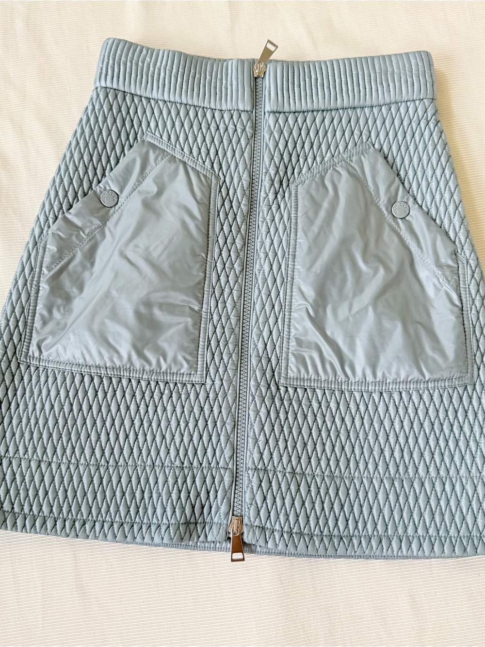 Moncler Womens A Line Skirt Resort Casual Quilted Pockets NWOT 38